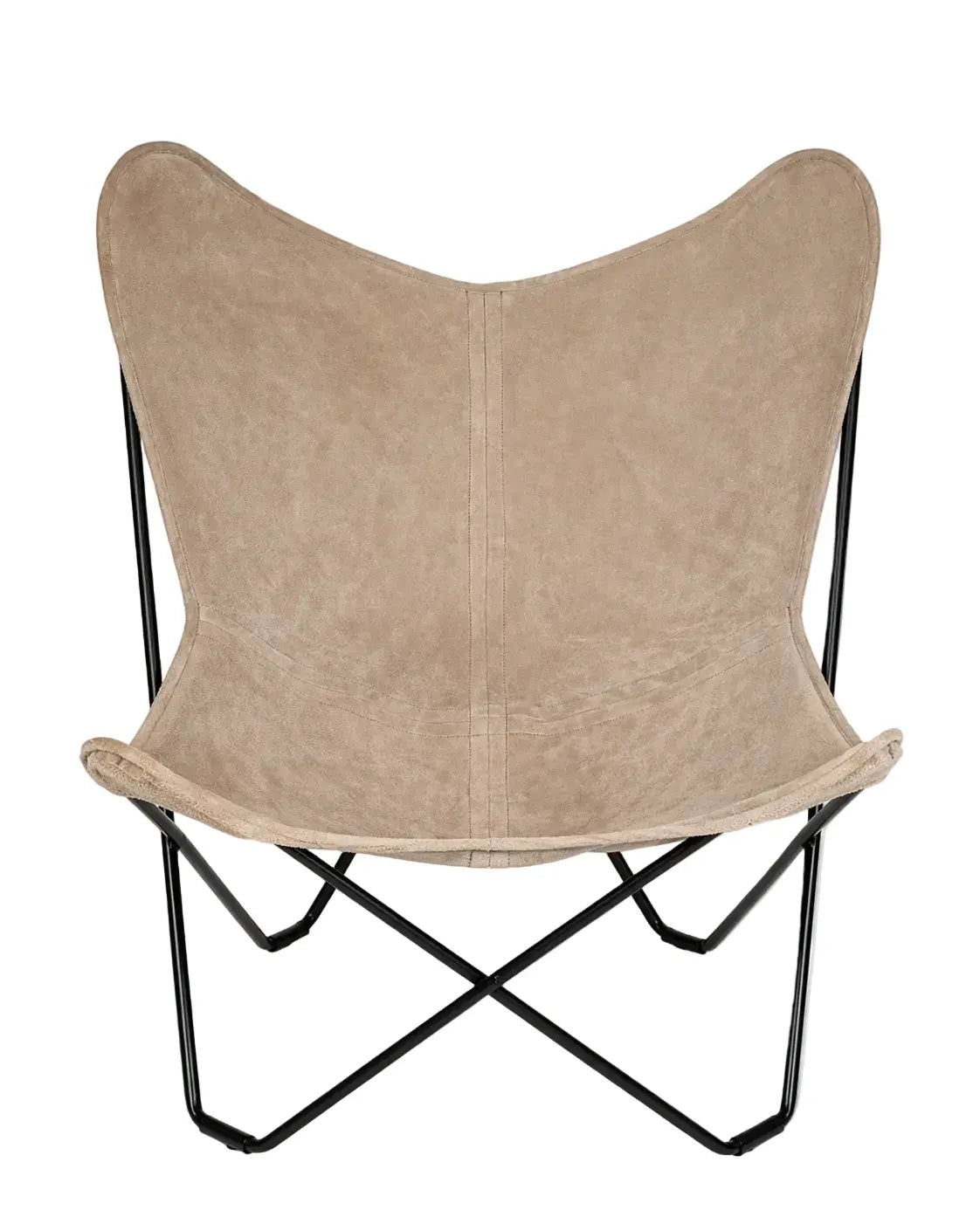 Fauteuil Butterfly en daim Ecuira