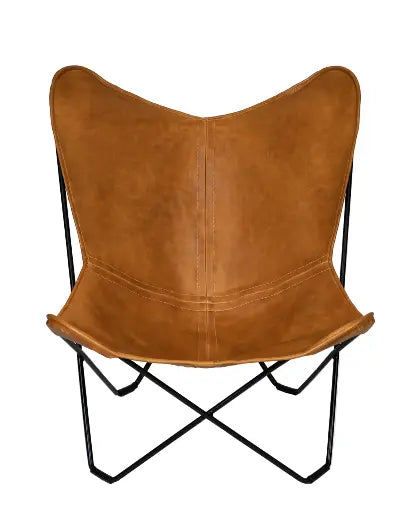 Fauteuil Butterfly en cuir Ecuira