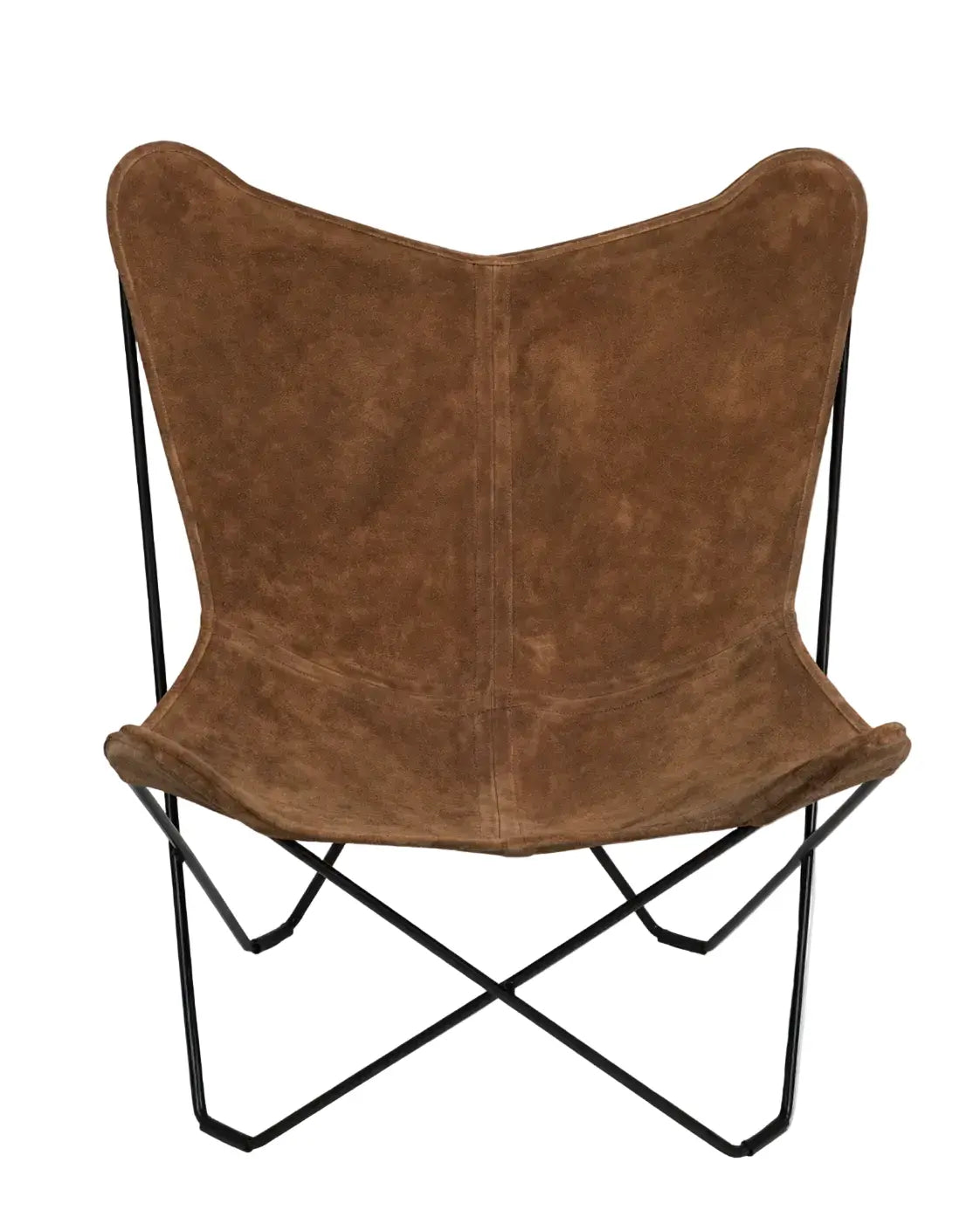 Fauteuil Butterfly en daim Ecuira