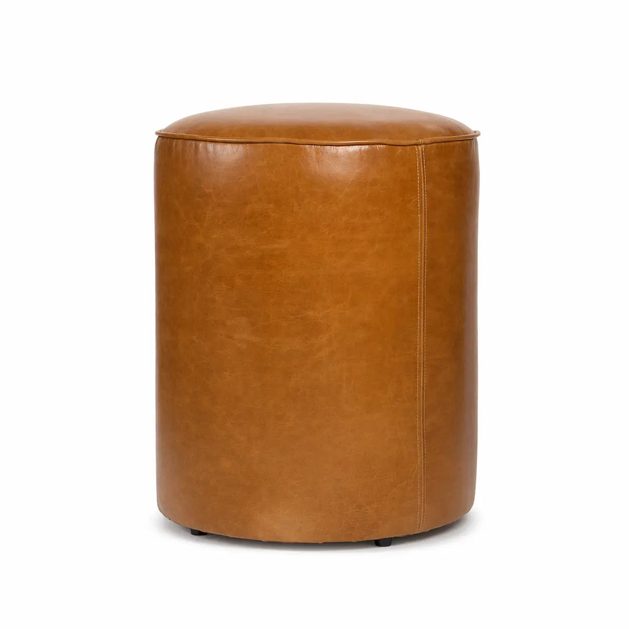 Pouf Club cuir véritable Ecuira